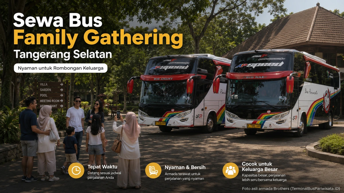 sewa bus family gathering tangerang selatan